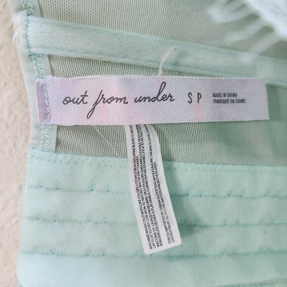 Y2K Out From Under Spaghetti Adjustable Strap Corset Top Mint Green Size Small - Picture 5 of 8